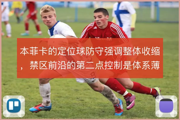 本菲卡的定位球防守强调整体收缩，禁区前沿的第二点控制是体系薄弱环节